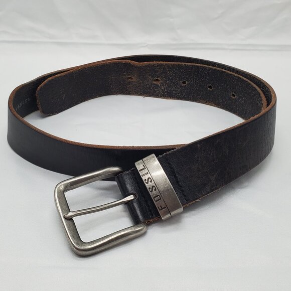Mens Fossil Belt 32 inch Genuine Leather - Picture 1 of 6